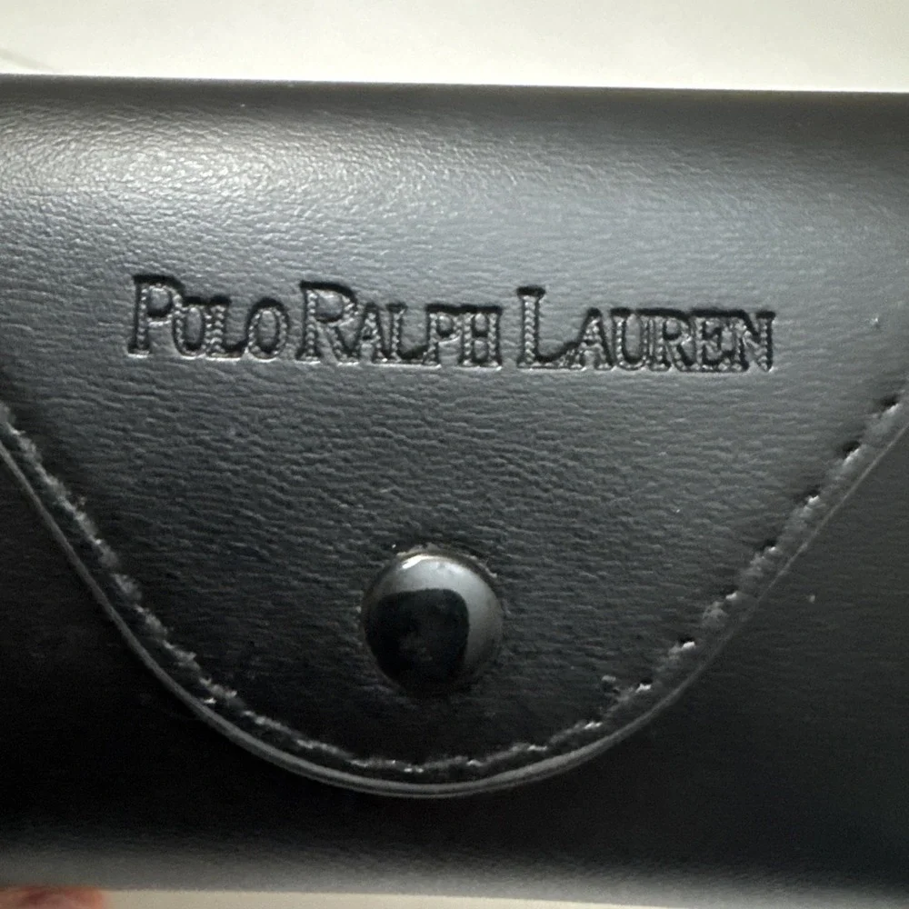 Polo Ralph Lauren Black Semi-Hard Snap Closure Eyeglasses Case